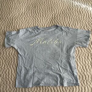 Light Blue Malibu Cropped T-Shirt